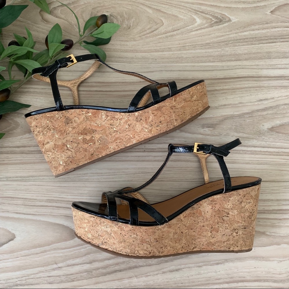 Kate Spade Theodora Cork Wedge Sandal sz 7